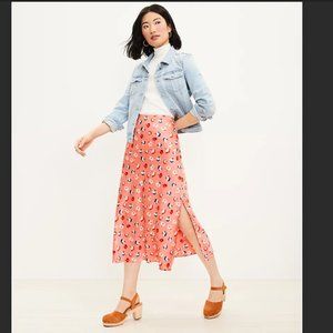 LOFT Daisy Bias Midi Skirt